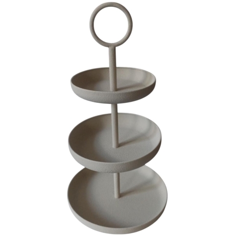 Etagere 3-laags wit 30x30x56,5cm