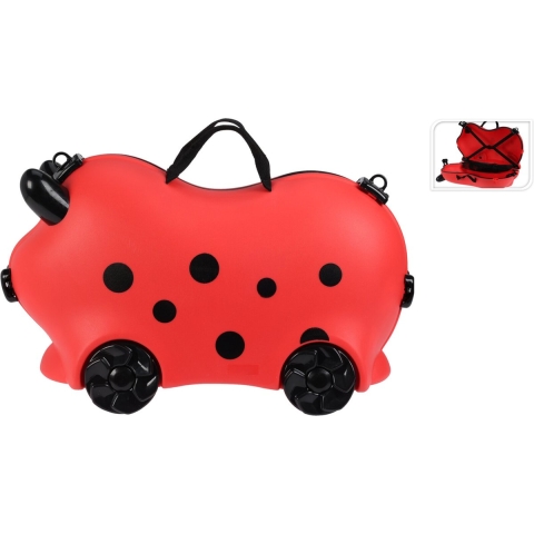 Relaxwonen - Kinderkoffer - Rood - Op wieltjes - Extra stevig - maximaal 50kg
