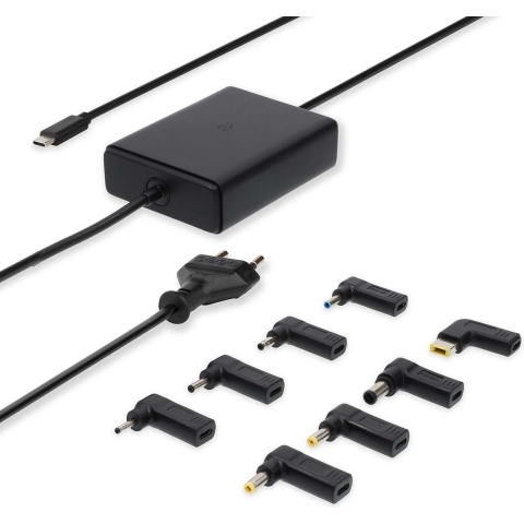 Nedis Notebook-Adapter | GaN | 100 W | 5 / 9 / 12 / 15 / 20 V DC | 3.0 / 5.0 A | Gebruikt voor: Notebook / Smartphone / Tablet | Euro / Type-C (CEE