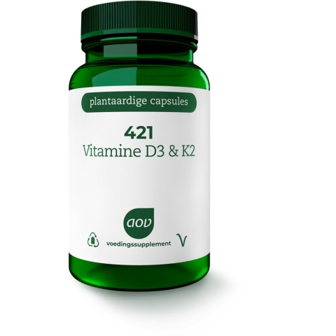 Gratis Verzending: 2x AOV 421 Vitamine D3&K2 60 vegacapsules