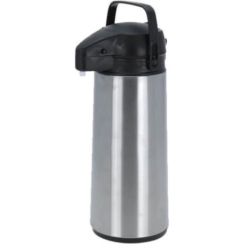 Thermoskan met Pomp 1.8L RVS/Zwart