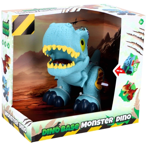 Dinobase Dino + Licht en Geluid Blauw