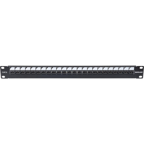 Intellinet Patch-Panel 24 poorten Netwerkpatchpaneel 483 mm (19) CAT 6 1 HE Zwart Ingericht