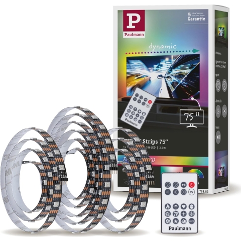 Paulmann TV Strips 75 Zoll 78882 LED-strip basisset Met USB-aansluiting 5 V 3.1 m RGB 1 set(s)