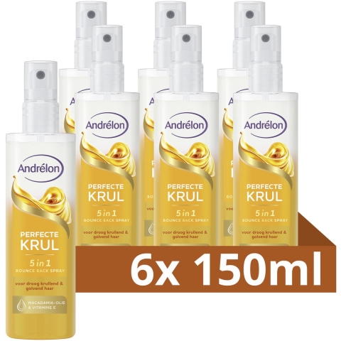 6x Andrelon 5-in-1 Bounce Back Spray Perfecte Krul 150 ml