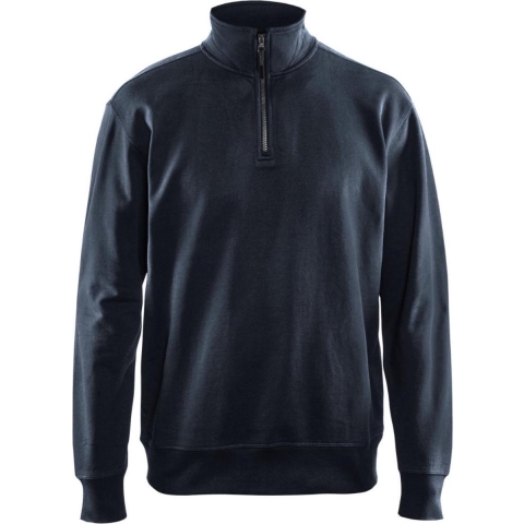 Blåkläder Sweatshirt met halve rits 33691158 | Donker marineblauw | Maat 4XL - 7330509605134