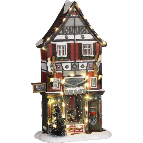 Wintersport shop battery operated - l17,5xb8xh28cm - Luville