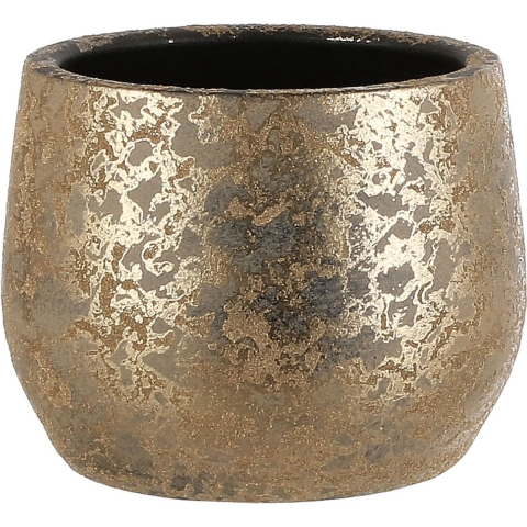 Clemente pot round gold - h15,5xd19,5cm - Mica decorations