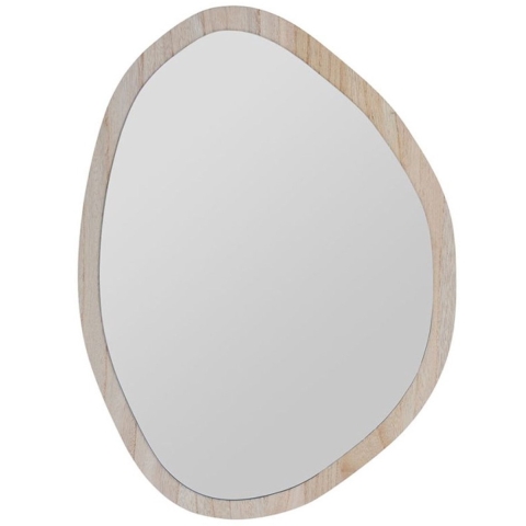 Wandspiegel Flow - blank hout - organische vorm - 44 x 60 cm - wanddecoratie spiegels -
