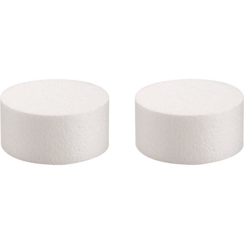 Pakket van 3x stuks piepschuim hobby knutselen vormen/figuren ronde schijf van 15 x 7 cm -