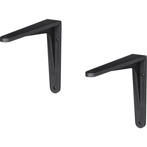 Plankdrager - 4x stuks - aluminium - zwart - 14 x 11 cm - 100 kg -