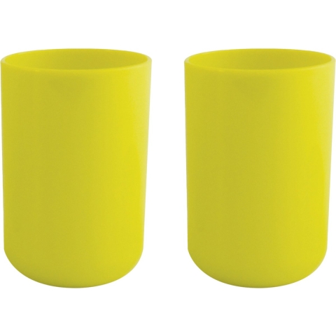 Drinkbeker/limonadebeker - 4x - PS kunststof - appelgroen - 490 ml -