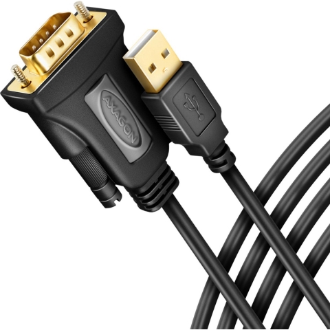 AXAGON USB 2.0 Adapterkabel [1x RS232-stekker - 1x USB 2.0] ADS-1PQN 1.5 m