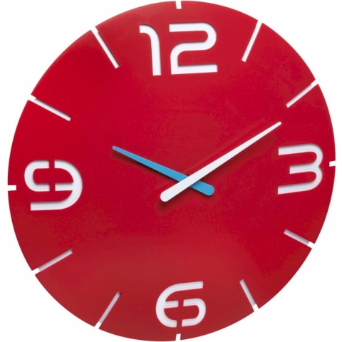 TFA Dostmann 60.3047.05 Wandklok Kwarts 35 cm x 3.5 cm Rood