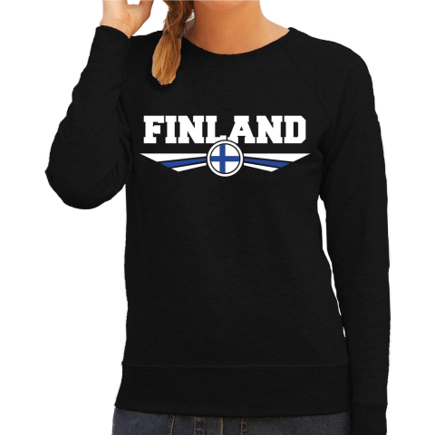 Finland landen sweater zwart dames XS -