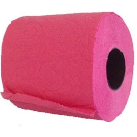 12x Fuchsia roze toiletpapier rol 140 vellen -