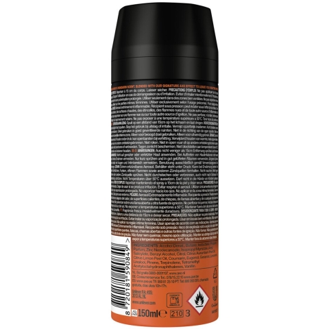 3x Axe Deodorant Bodyspray Sunset Fresh 150 ml