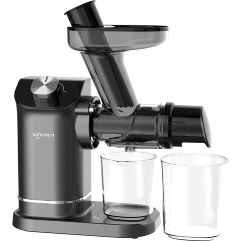 Safecourt Kitchen Slowjuicer - Juicer - Groenten en Fruitpers - BPA-vrij - 700ml - Grijs