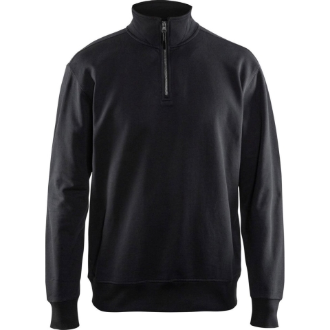 Blåkläder Sweatshirt met halve rits 33691158 | Zwart | Maat XS - 7330509466483