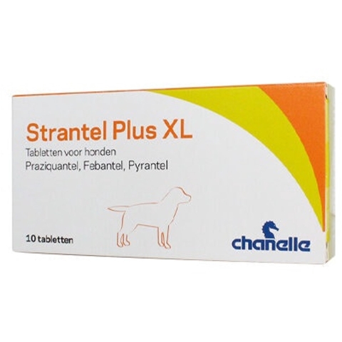 Strantel Plus XL ontwormingstablet voor grote hond 10 tabletten