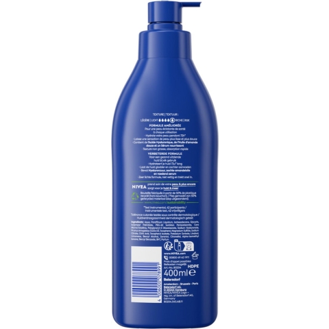 6x Nivea Bodymilk Verzorgend met pomp 400 ml