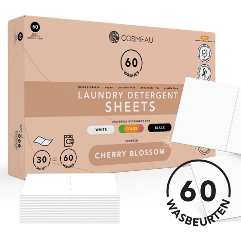 2+2 gratis: Cosmeau Wasstrips Kersenbloesem 60 wasbeurten