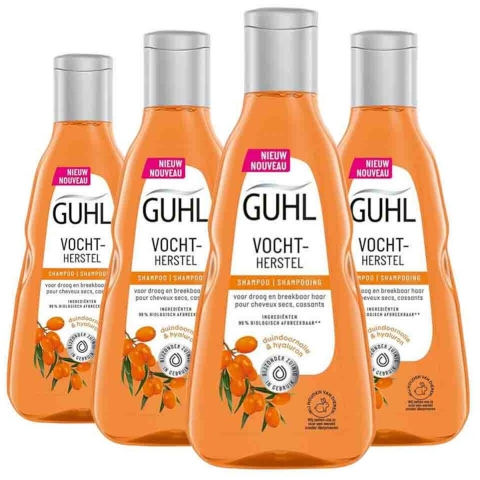 4x Guhl Vochtherstel Shampoo 250 ml