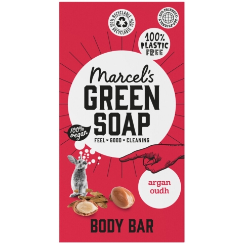 6x Marcel's Green Soap Showerbar Argan&Oudh 150 gr