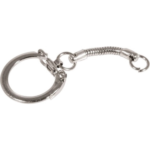 20x Hobby sleutelhangers/ringen met ketting en clipsluiting -