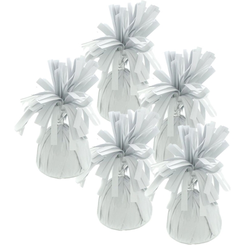 Ballon gewichtjes - 10x - wit - 170 gram - gewichtjes voor helium ballontrosjes -