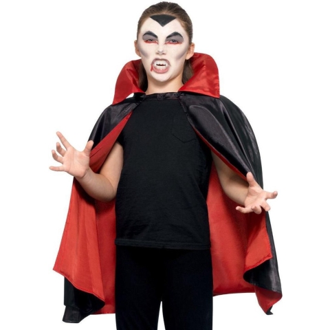Vampier/Dracula verkleed set met cape schmink en tanden One size -