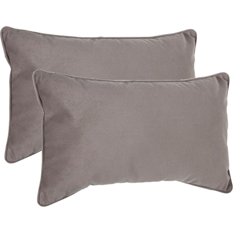 Bank/sierkussens Sophia - 2x stuks - 30 x 50 cm - polyester met rits -