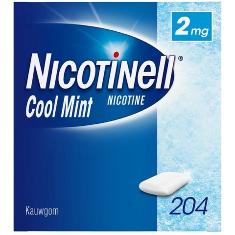 Nicotinell Kauwgom Cool Mint 2mg - 1 x 204 stuks
