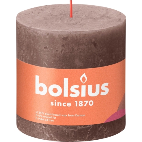 Bolsius Rustiek stompkaars 100/100 Taupe