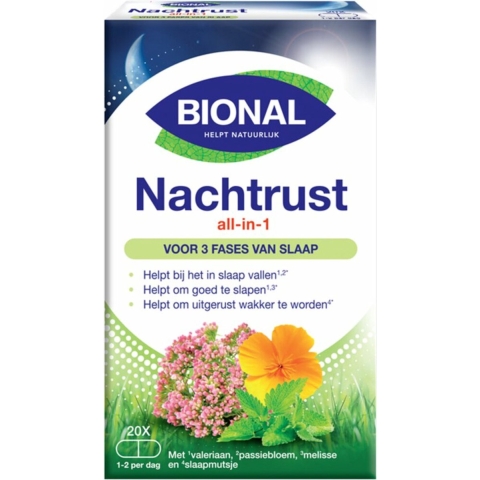 Gratis Verzending: 3x Bional Nachtrust All-in-One 20 tabletten