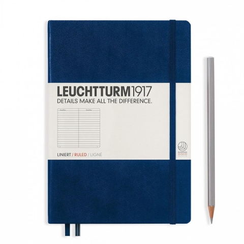 Leuchtturm Navy, Medium (A5), 251 p., ruled