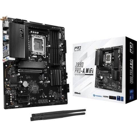 ASRock Z890 Pro-A WiFi Moederbord Socket Intel LGA 1851 Vormfactor ATX Moederbord chipset Intel® Z890