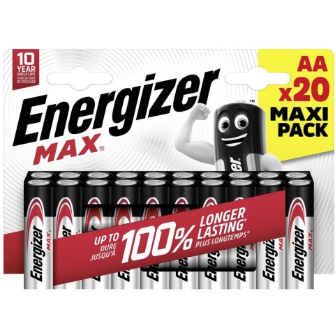 Energizer Max AA batterij (penlite) Alkaline 1.5 V 20 stuk(s)