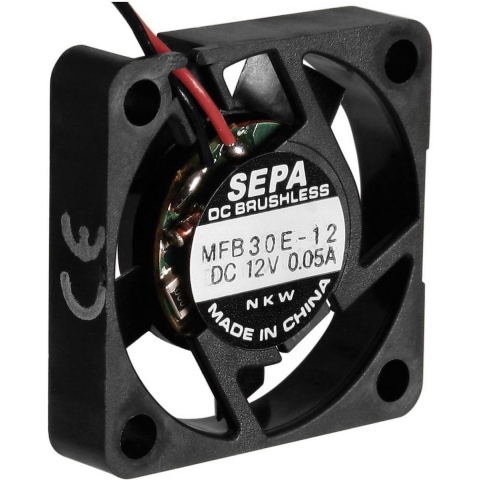 SEPA MFB30E12 Axiaalventilator 12 V/DC 4.0 m³/h (l x b x h) 30 x 30 x 6.5 mm