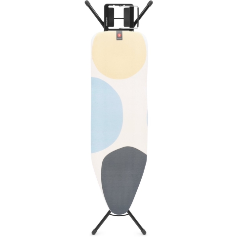 Brabantia Strijkplank B - Strijkplank met Strijkijzerhouder - 124 x 38 cm - Spring Bubbles