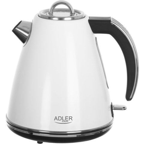 Adler AD 1343 - Stalen waterkoker - 1,5 liter - Automatische uitschakeling - Wit