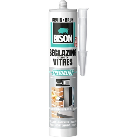 Beglazingskit Bruin Koker 290 ml - Bison