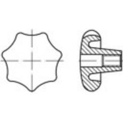 TOOLCRAFT Stergreep Kunststof TO-5453925 10 stuk(s)