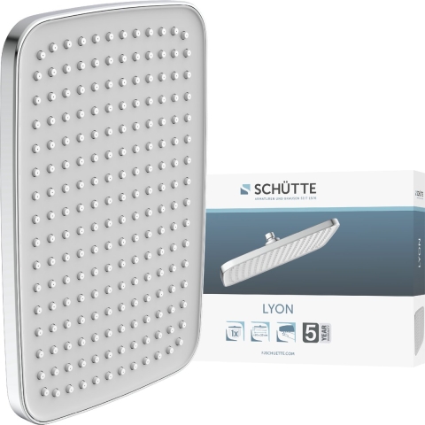 Schutte LYON hoofddouche | Chroom/lichtgrijs - 69212