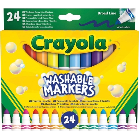 Crayola - Viltstiften - 24 Afwasbare Viltstiften Voor Kinderen - Dunne Punt