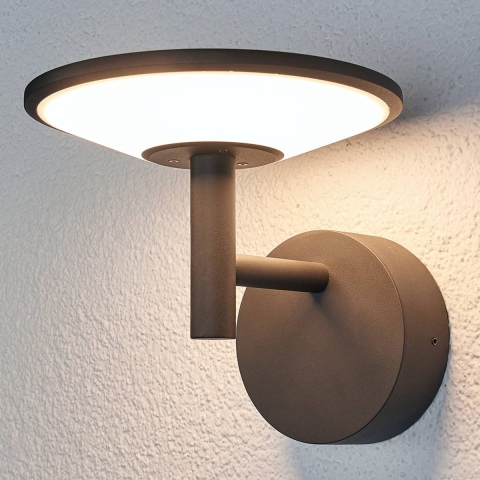 Lucande - Fenia LED BuitenWandlamp Anthracite