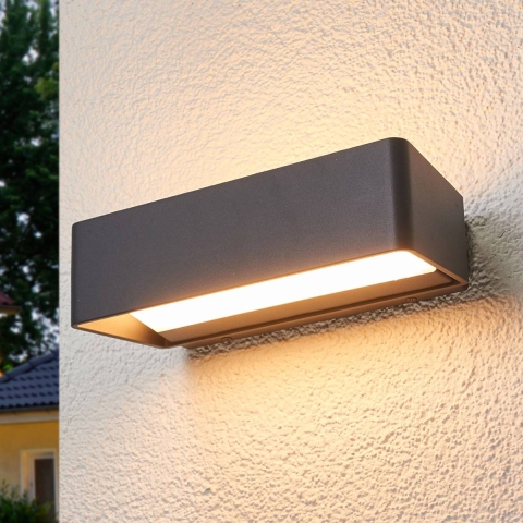 Lucande - Logan Buiten Wandlamp Antracite/White