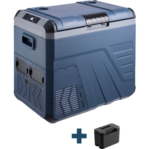 Evolar Elektrische Compressor Koelbox - 45L - 12V/230V - Inclusief Accu - Donker Blauw