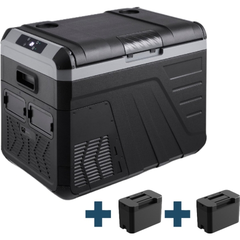 Evolar Elektrische Compressor Koelbox - 35L - 12V/230V - Inclusief 2 Accu's - Zwart