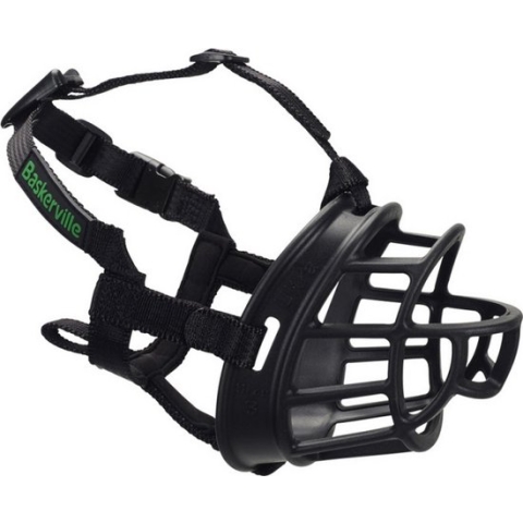 Baskerville Ultra Muzzle - Muilkorf - Maat 1 - Zwart - Omtrek Snuit 22 cm